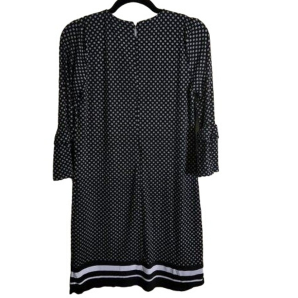 Michael Michael Kors Black White Floral Dot Border Sheath Dress Size XS - Picture 2 of 6